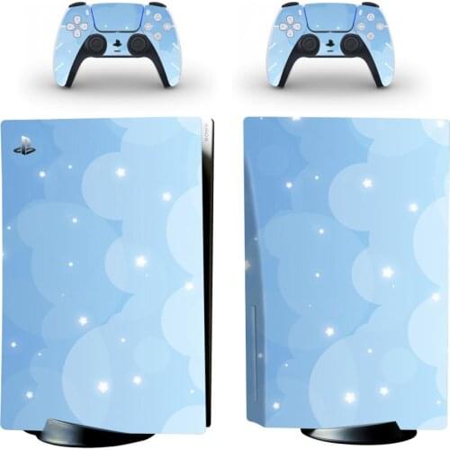 Starry Sky PS5 Standard Disc Edition Skin Sticker Decal Cover for PlayStation 5 Console and Controllers PS5 Skin Sticker Vinyl
