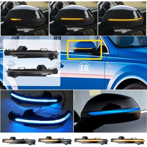 2pcs For Audi Q7 4M 2016 2017 2018 Dynamic Blinker LED Turn Signal blink Side Mirror Lights Indicator Flasher