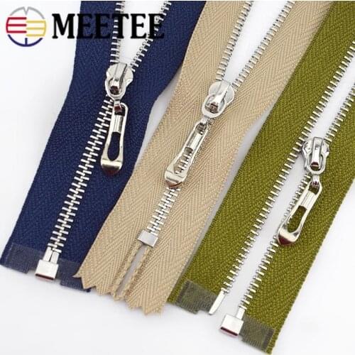 4pcs 15/18/2520/30cm Close-End 40-70cm Open-End 3# Metal Sewing Zipper DIY Coat Decoration Zips Garment ZA099