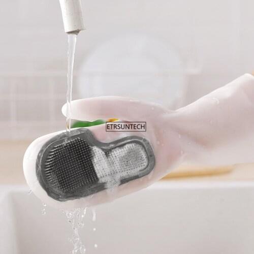 50pcs Silicone Cleaning Gloves Multifunction Magic Silicone Dish Washing Gloves For Kitchen Household Silicone Washing