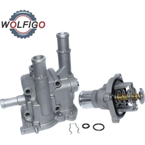 WOLFIGO Aluminum Thermostat Housing For Chevrolet Chevy Cruze Aveo Orlando Opel Astra Zafira Signum 96984103 96984104 96817255