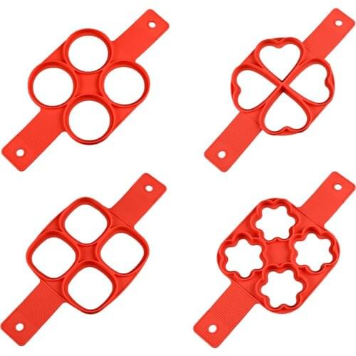 SILIKOLOVE Silicone Pancake Maker Egg Ring Maker Nonstick Easy Fantastic Egg Omelette Mold Kitchen Gadgets Cooking Tools