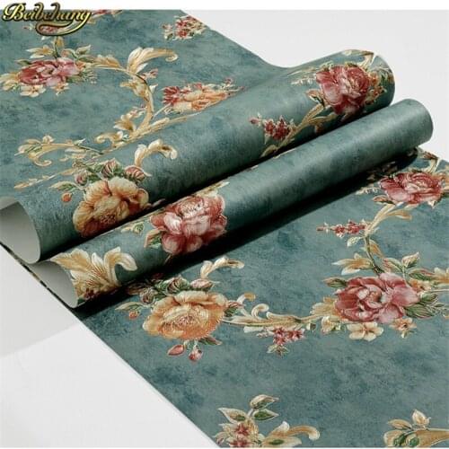 Beibehang American village flowers Wall papers Home Decor Flower Non Woven Wallpaper for wall decorative Bedroom Wallpaper roll