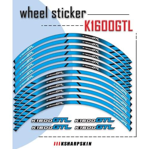 Free Shipping Motorcycle stickers Front and Rear Wheel Rim Tire Decoration moto stickers and decals For BMW K1600GTL K1600 gtl