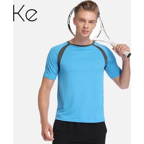 Ke Ice quick-drying t-shirt custom printed logo sports marathon running reunion neck advertising shirt overalls customized