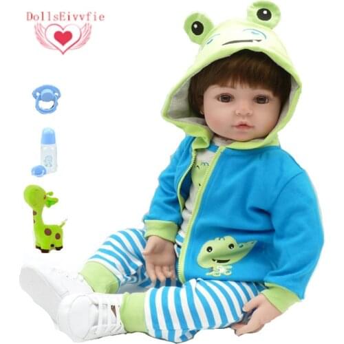 Babies Reborn Doll 48cm New Handmade Silicone Reborn Baby Lifelike Adorable Boy Bonecas Girl Kid Silicone Menol Doll