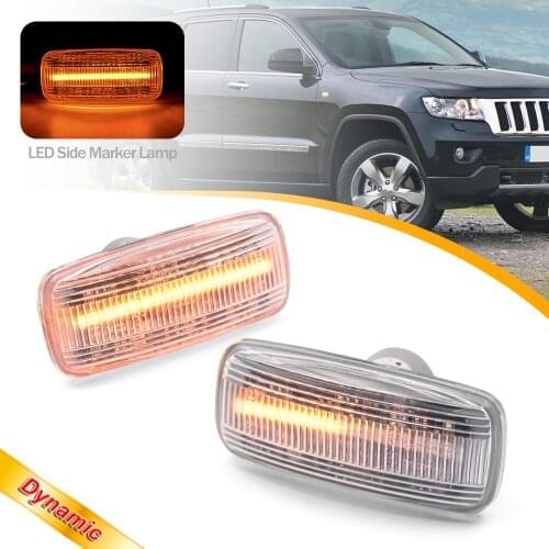 For Dodge Journey Jeep Grand Cherokee Patriot Liberty KK Chrysler 300C LED Sequential Side Marker Lamps Lateral Signal Lights