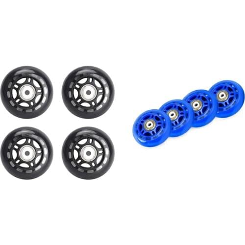 ELOS-4 Pack Inline Skate Wheels Indoor/Outdoor Roller Blades Replacement Wheel with Bearings 70mm