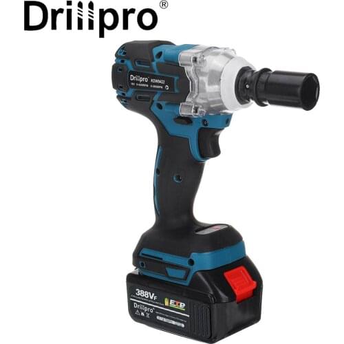 520N.m 388VF Brushless Cordless Electric Impact Wrench 1/2 inch Power Tools 15000Amh Battery +Sleeve Adapt to Makita 18V Battery