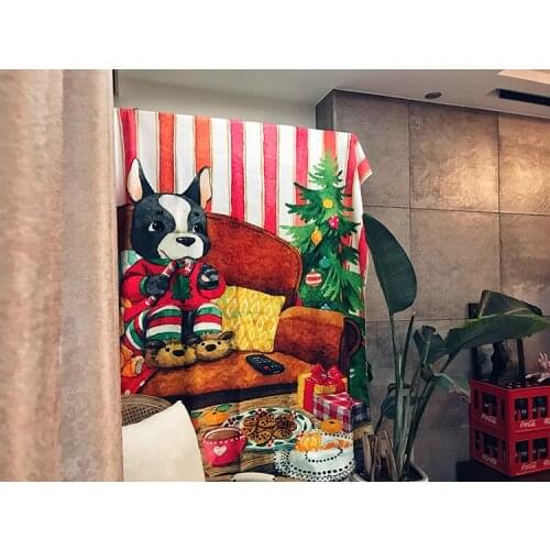 Tapestry Bulldog bedroom decor macrame for bedroom room decoration boho wall hanging aesthetic bohemian decor mandalas