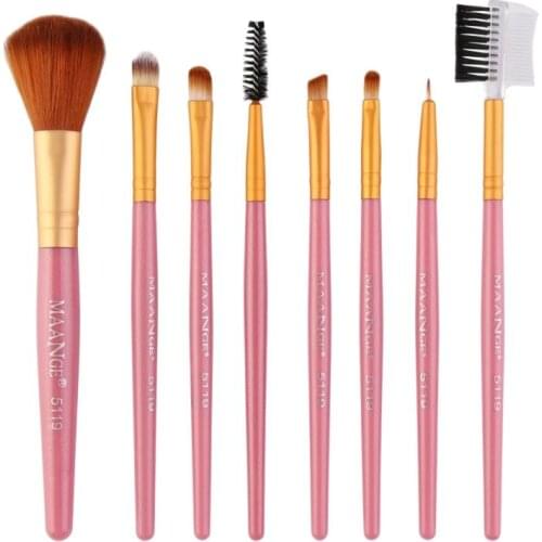 8Pcs/Set Makeup Brushes Foundation Powder Eye Shadow Eyeliner Lip Blending Cosmetics Make up Brushes Tool Synthetic Hair