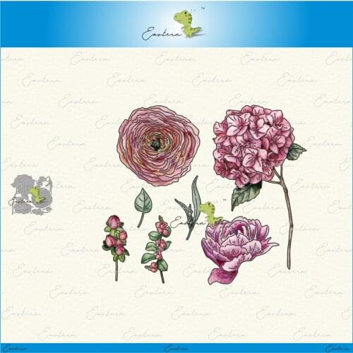 Pretty Pink Flowers metal cutting dies 2021 new diy molds Scrapbooking Paper Making die cuts crafts