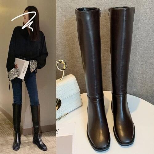 Fashion womens shoes, womens boots, autumn and winter long boots, womens fashionthick-heeledmid-heelfashionover-the-kneeboots