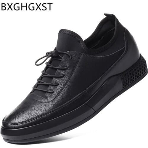 Designer Shoes Men Italian Elevator Shoes for Men Winter Boots Luxury Genuine Leather Shoes Men Fashion Zapatos Hombre Casual