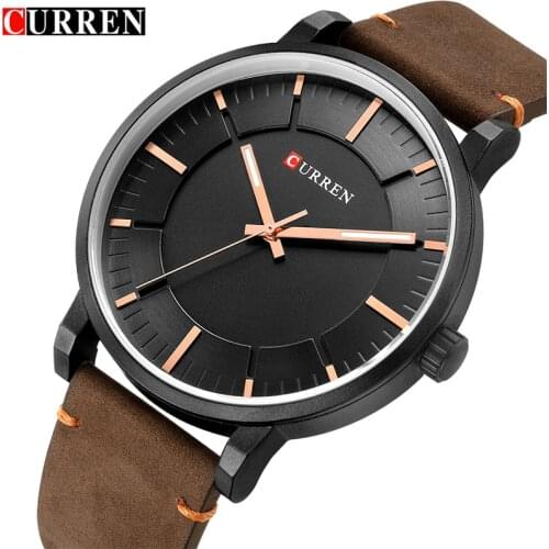 2019 Top Luxury Brand CURREN Fashion Leather Strap Quartz Men Watches Casual Waterproof Male Wristwatches Clock Montre Homme