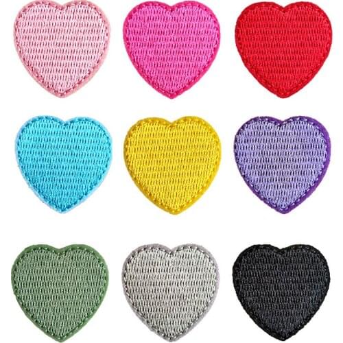 Love embroidery Iron-On Patches For Clothing Embroidery Stripe On Clothes Cute DIY Sequin Applique Badge