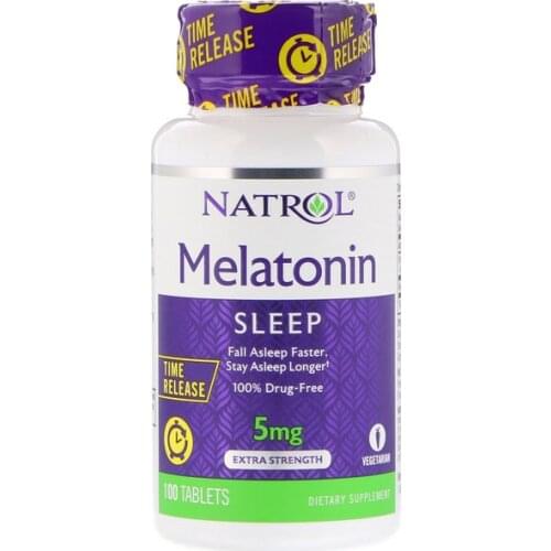Natrol Melatonin Time Release Extra Strength 5 mg 100 Tablets FREE SHIPPING
