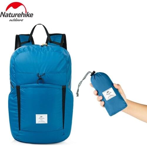 NatureHike 22L Folding Backpack Camping Hiking Daypack Rainproof Lightweight Packable Backpack Water Resistant Bags Unisex