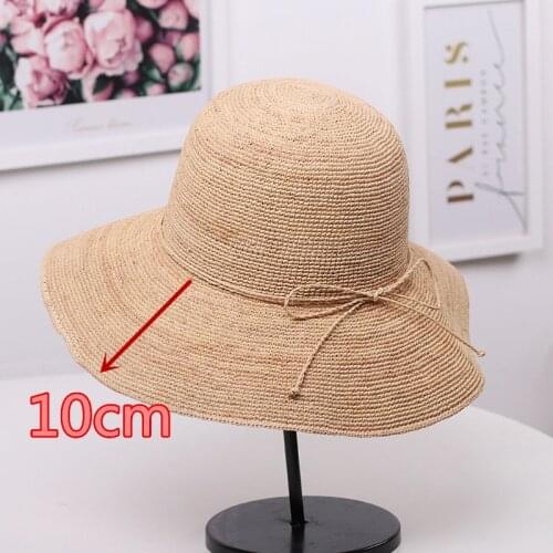 202105-shi new summer handmade fine raffia grass holiday street sun cap women leisure beach hat