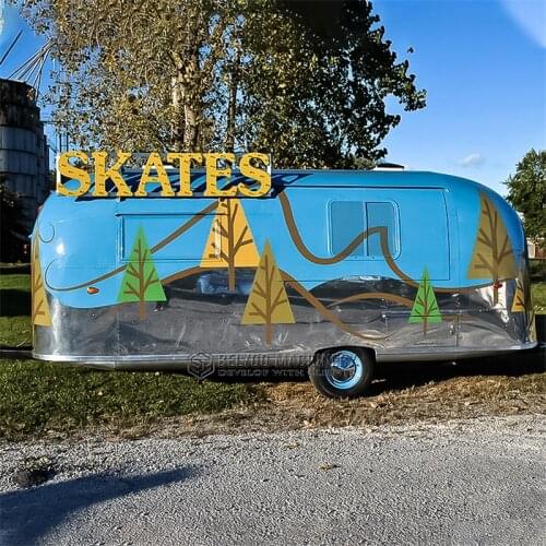 Europe Sale Mobile Kitchen Van Taco Trucks Park Van Halal Sushi Beer Bar Airstream Food Trailer