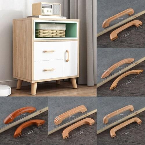 1Pc Cabinet Natural Solid Wood Handles Kitchen Cupboard Knobs Wardrobe Dresser Pulls Furniture Hardware