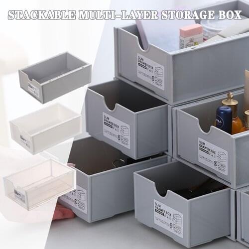 Stackable Desktop Drawer Storage Box Student Stationery Sundries Storage Box Organizer Sundries Holder Office Storage Box