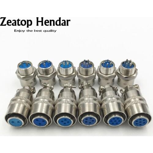 10Sets XS12 Aviation 2 3 4 5 6 7 Pin Connector 12mm Push-pull Circular Quick 3A 400V Male and Female Plug Square Round Connector