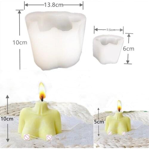 DIY3D three-dimensional half-length human body woman scented candle silicone mold plaster table decoration mold
