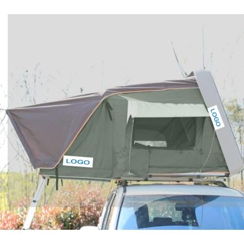 Folding NEW Style Hard Shell Car Roof Tent Polyester Cotton Canvas Water Proof Camping Aluminum Automatic Top