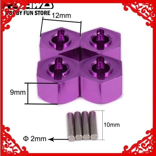 Alloy M12 12mm 9mm Drive Wheel Hub Hex Adapter for 1/10 RC Hobby Model Car buggy Truck RC Parts Himoto HSP Axial HPI Traxxas