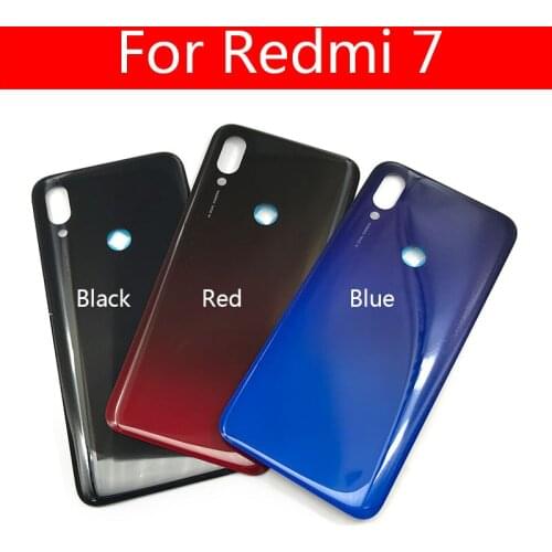 Back Battery Glass Cover Case For Xiaomi Redmi 7 8 Rear Door Housing For Redmi7 Redmi8 with Side Power Key + Volume Button