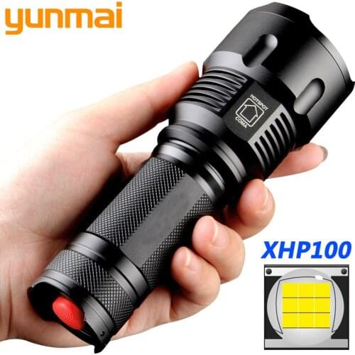 Xhp100 9-core High Quality Led Flashlight Cree 18650 26650 AA Battery Torch XHP50 XM-L2 U3 T6 Zoomable Aluminum Alloy Lantern