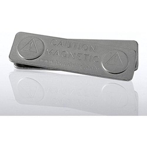 100pcs 2 Magnetic Name Badge Tag ID Holder (Silver) - badge name and ID holder