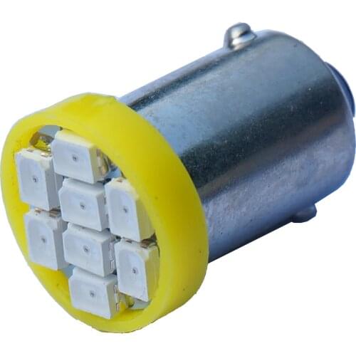 100PCS T11 BA9S 3020 1206 8leds white 12V 192 168 Car light bulb External Lights Clearance Lights