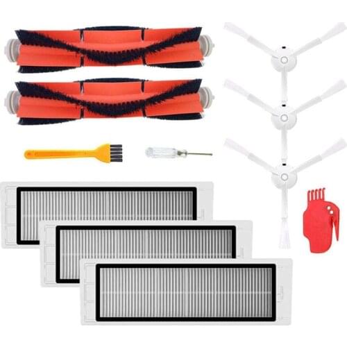 2Pcs Main Brush+3Pcs Hepa Filter+3Pcs Side Brush Vacuum Cleaner High-Efficient Cleaning Sweeping Suitable For Xiaomi Mi Robot