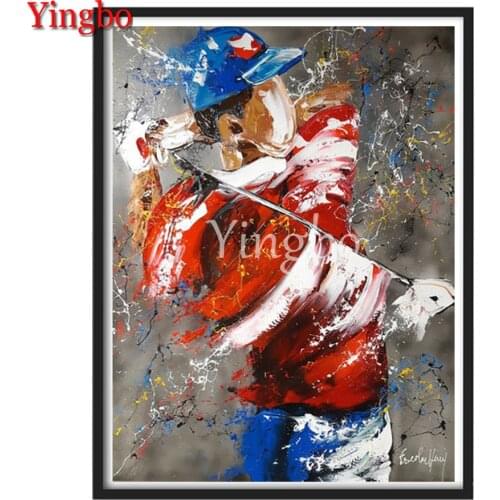 DIY Diamond Painting Boy Golfing Art Cross Stitch kits 5D Diamond Embroidery diamond Mosaic Decor Modern Graffiti Art Pop Art