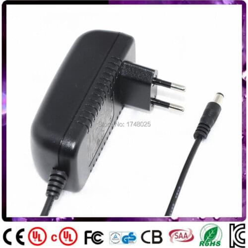 Free shipping 1pcs 24v 1.25a power adapter 1250ma 30W DC adaptor EU input 100 240v ac 5.5x2.1mm 0.9m DC cable Power Supply