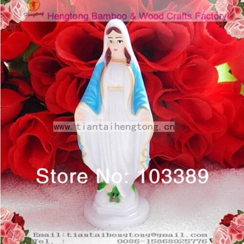 Free shipping (40pieces per lot) cheap plastic religious holy mary statue, saint statue, catholic statue,CITA LIGHT LADY