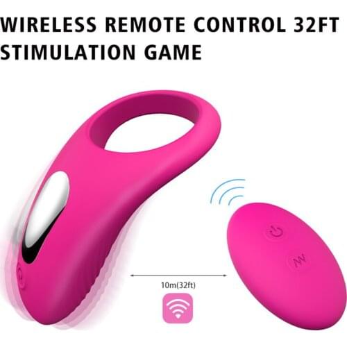 Wireless Remote Control Vibrator for Couple 9 Frequency Ring for Penis Vibrator for Men Penis Chastity Adult Toys for Couple