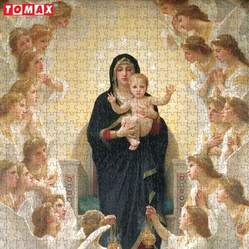 The Virgin With Angels 1000 Diy Jigsaw Puzzles Adult Stress-Relief Children Education Toys Painting Decoration Tangram