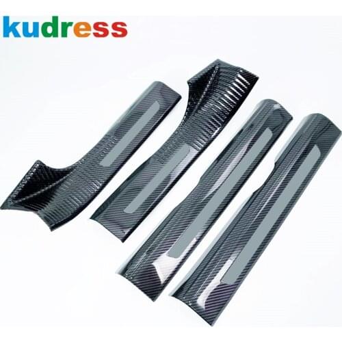 For Audi Q5 2018 2019 2020 Stainless Steel Inner Door Sill Scuff Plate Cover Trim Welcome Pedal Protector Guard Car Accessories