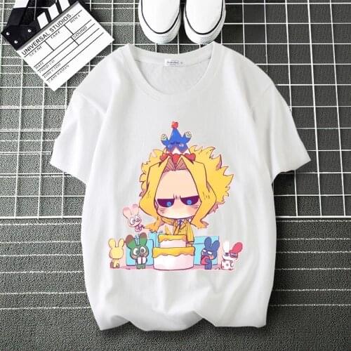 My Hero Academia Todoroki Shoto LOGO Print personalise T-Shirt O-Neck Short Sleeve Modal Top T shirt