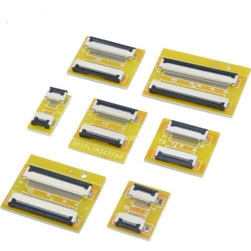 2pcs FPC FFC Flexible Flat Cable Extension Board 0.5 mm Pitch 4 6 8 10 12 14 20 30 40 50 PIN Connector