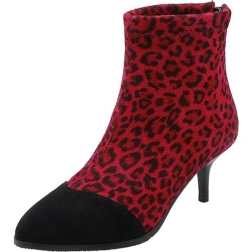 Hot Sale Woman Super Big Size 32-48 New Round Toe Med Knee Boots Women Casual Increased High Heel 6CM Fashion Warm Shoes 66-9