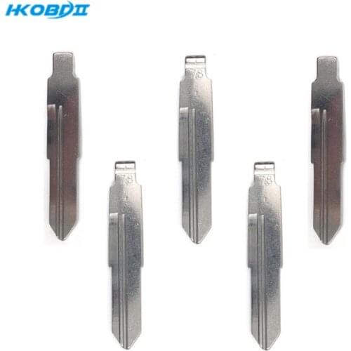 HKOBDII #78 for Chery Metal Blank Uncut Flip KD Remote Key Blade
