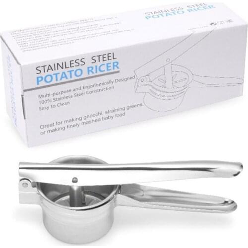 Potato Masher with 3 Interchangeable Discs for Light and Mashed Potato