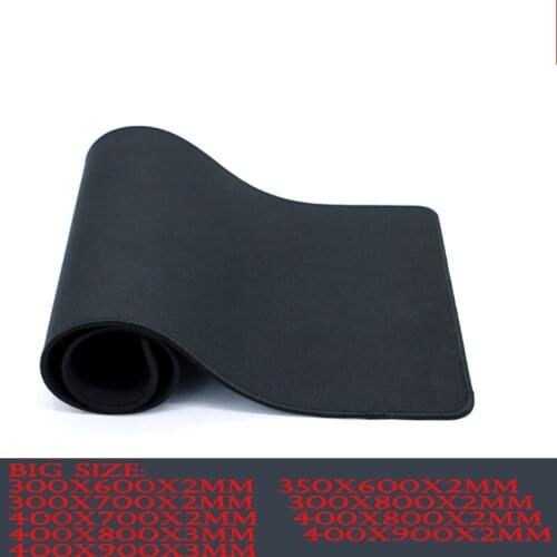 XGZ Super Big Large Xl Pure Black Color Rubber Computer Gaming MousePad Mat To Decorate Pc Desktop for Gamer Player Locking edge