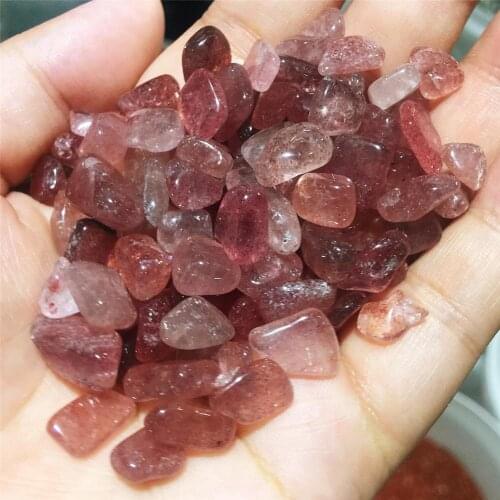 100G Beautiful natural red strawberry crystal tumbling crystal healing specimen gem mineral home desktop aquarium decoration