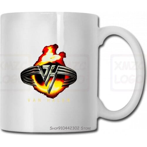 Van Halen Band Fire Burn Logo Mens Mug Cup S 2Xl Women Men