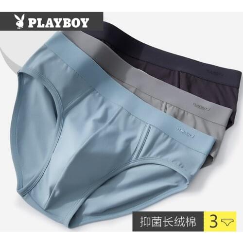 3PCS Mens underwear graphene antibacterial briefs breathable mid-waist shorts 001226